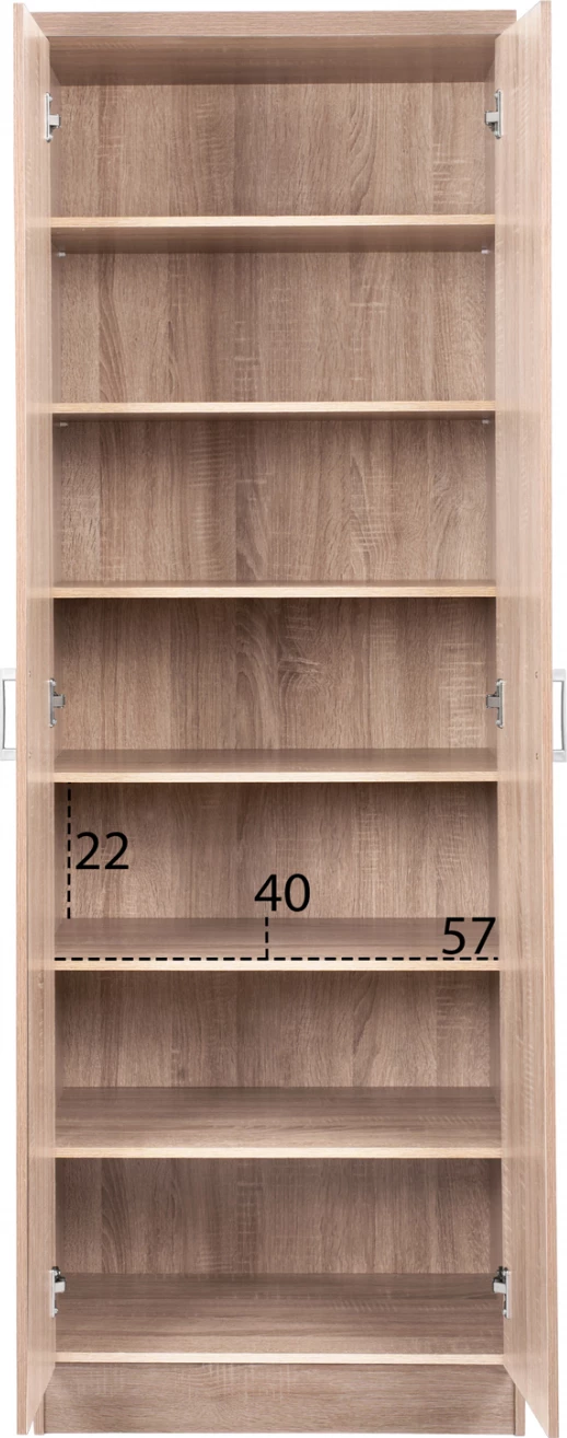 Kabinet këpucësh druri me 6 rafte 60x43x180.50 Sonama FH2379.02