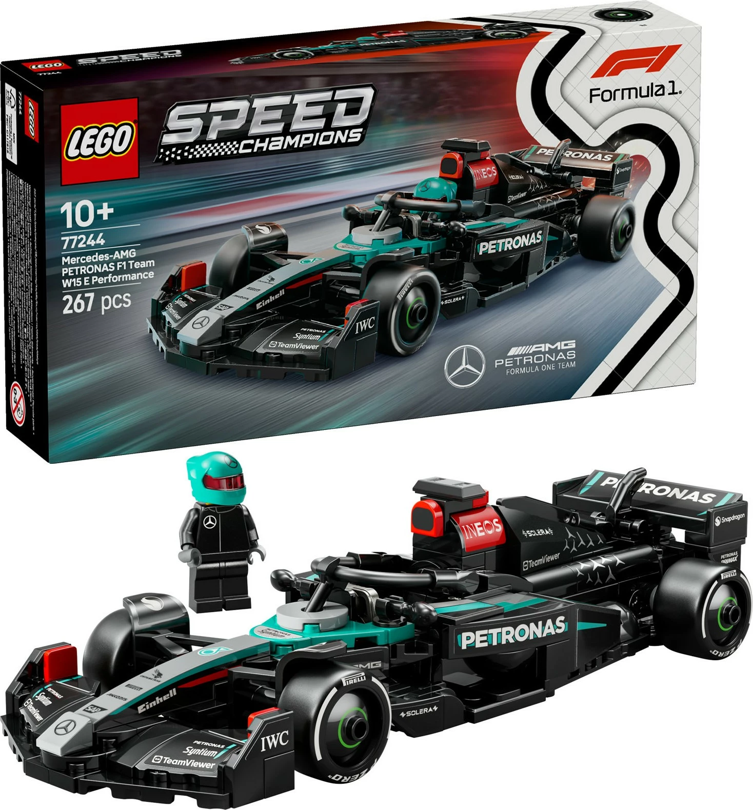 Set ndërtimi LEGO Mercedes-AMG F1 W15, 267 pjesë, shumëngjyrësh
