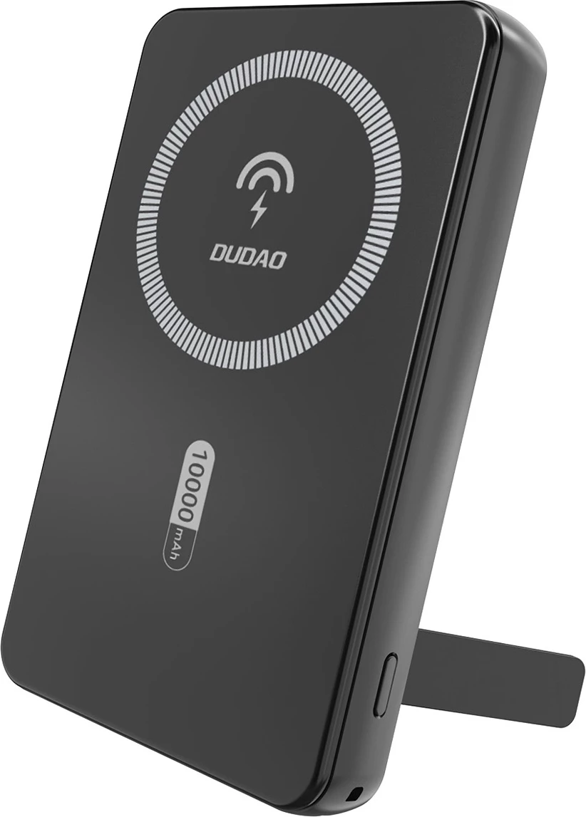 Powerbank Dudao K14S+, 10000mAh, 20W, USB-A/USB-C/MagSafe, me mbajtëse, e zezë