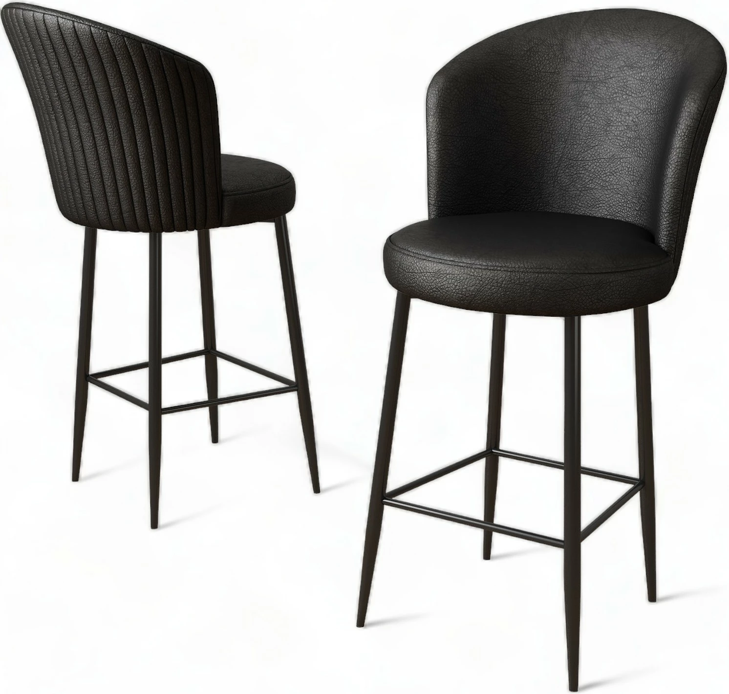 Set karrigesh për bar (6 copë), Hanah Home, Uras, e zezë