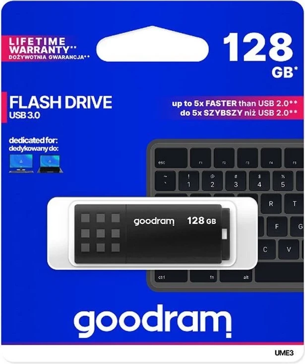 USB Flash GoodRam UME3, 128 GB, USB Type-A 3.0, e zi