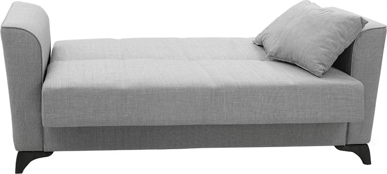 Divan dy vendesh që bëhet shtrat, Asma, ngjyrë gri, 156x76x85cm