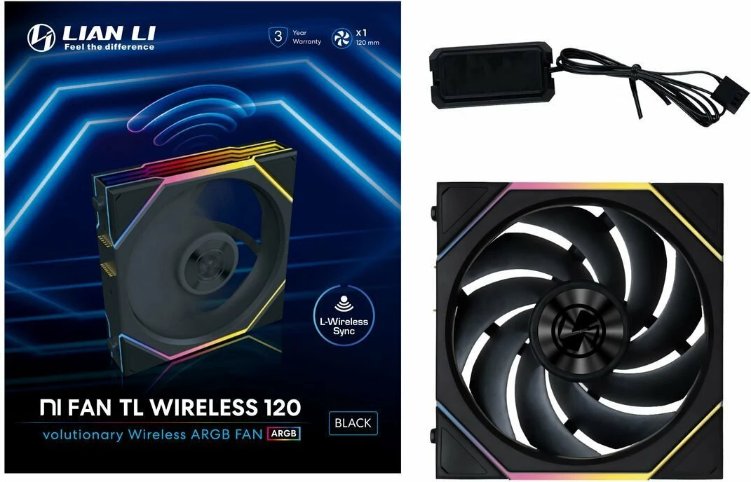 Ventilator PC Lian Li UNI FAN TL Wireless 120mm 12TL1W1B ARGB PWM, i zi, 1 copë
