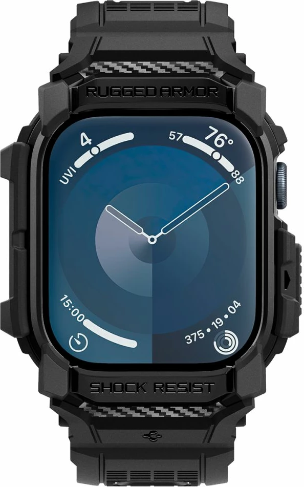 Mbështjellës Spigen Rugged Armor Pro për Apple Watch 10, 46mm, i zi