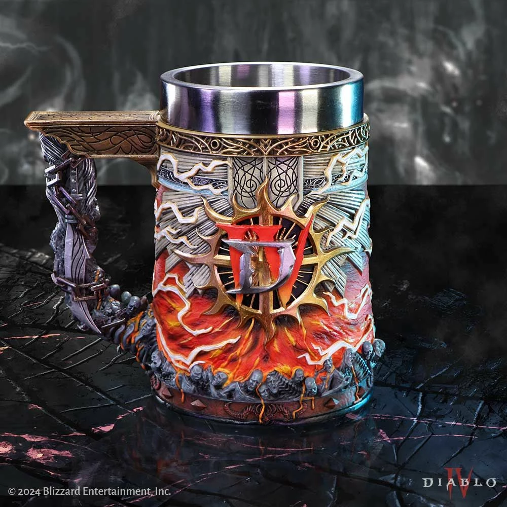 Filxhan koleksionist NEMESIS NOW Diablo IV Inarius, rezinë me liner çeliku inox i heqshëm, 15.5 cm, shumëngjyrësh