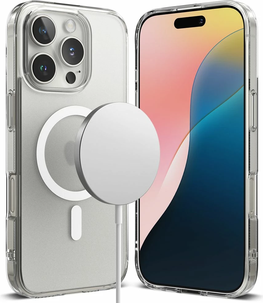 Mbështjellës Ringke Fusion MagSafe për iPhone 16 Pro Max, Transparent
