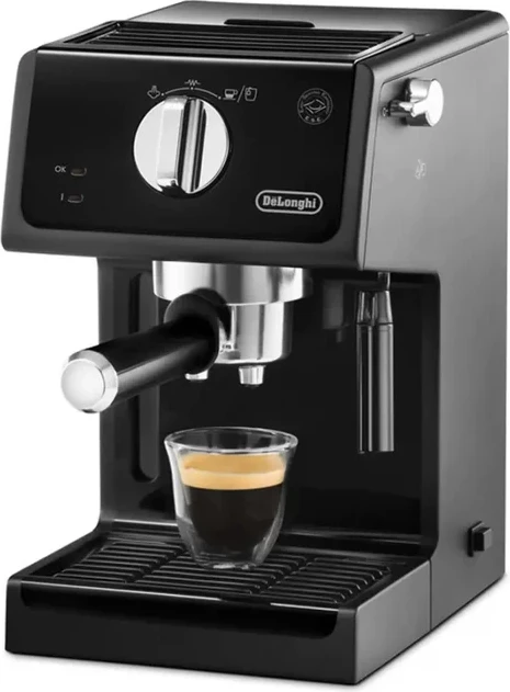 Makinë kafeje manuale, DeLonghi ECP31.21, pompë 15 bar, rezervuar 1 L, e zezë