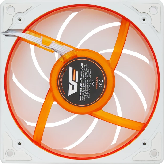 Ventilator kasë kompjuteri 120 mm ARGB PWM, Darkflash DE8, bearing hidraulik, i bardhë, single