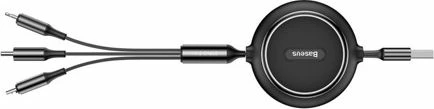 Kabl USB Baseus 46956 1.2 m USB-A në USB-C + microUSB + Lightning, i zi