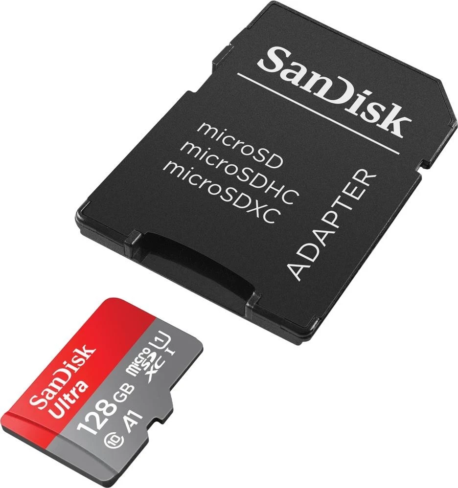 Kartë memorie SanDisk Ultra microSDXC, 128GB, 140MB/s A1 UHS-I + përshatës