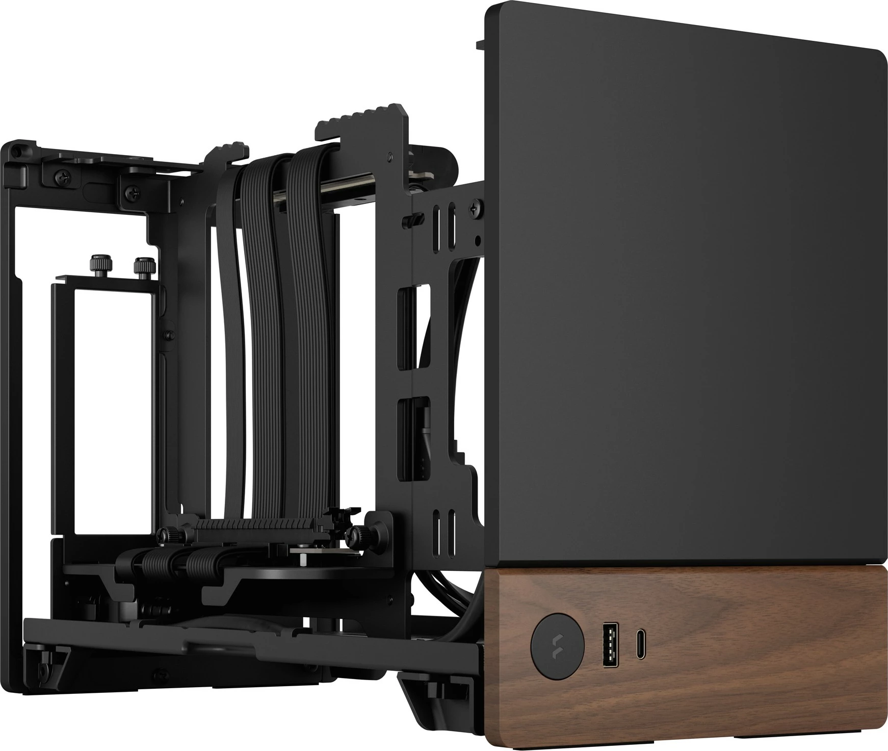 Kasë Fractal Design Terra, Mini-ITX, Alumini, Walnut, Graphite