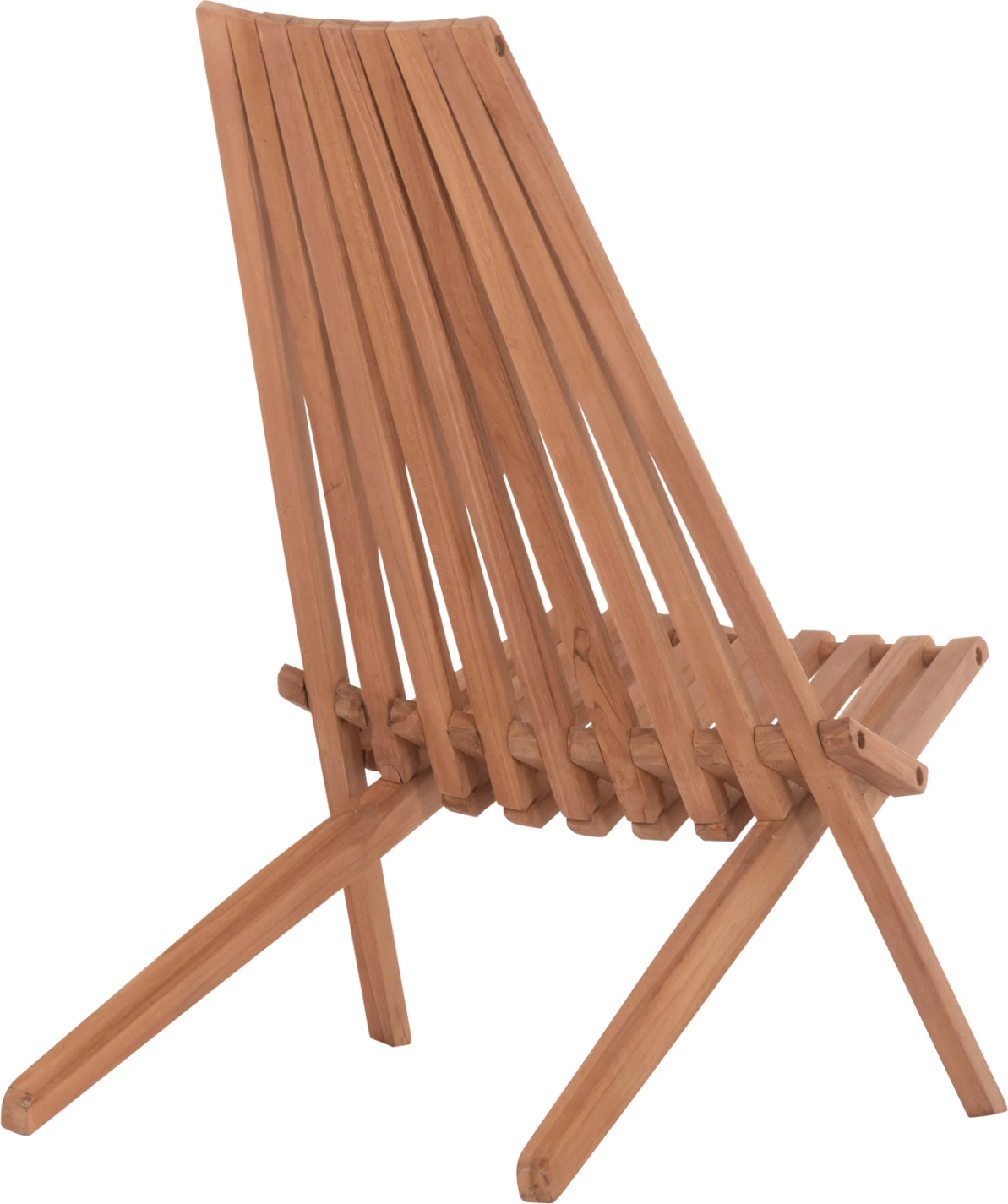 Karrige lounge e palosshme SHIGAO, dru tik, ngjyrë natyrale, 61x88.5x89cm