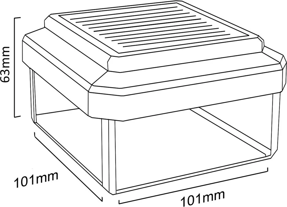 Llambë solare për shtyllë gardhi GreenBlue GB128 me sensor errësire, e zezë
