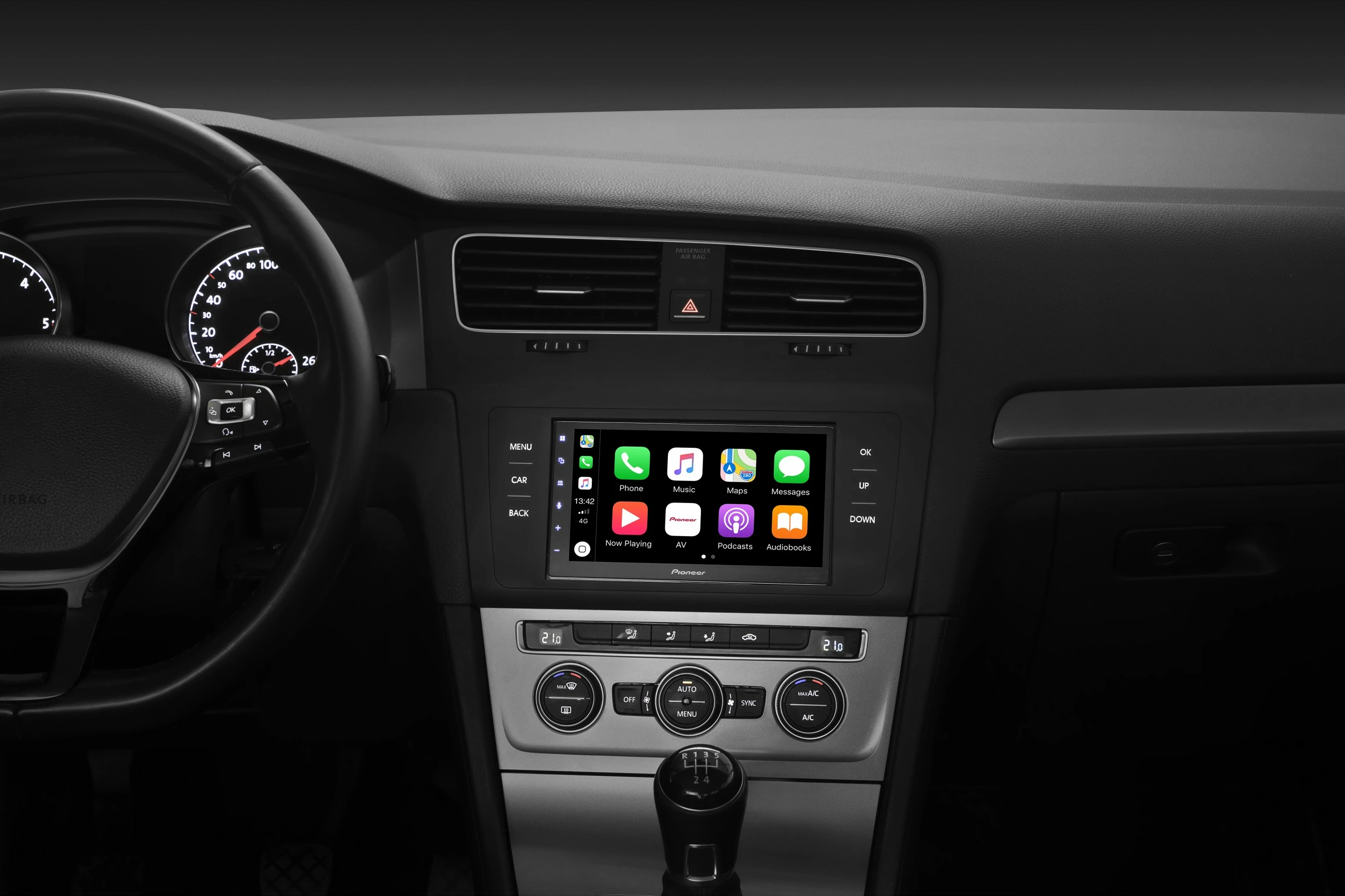 Sistem multimedial Pioneer SPH-DA250DAB, 6.8 inç, Bluetooth, Apple CarPlay, Android Auto, i zi