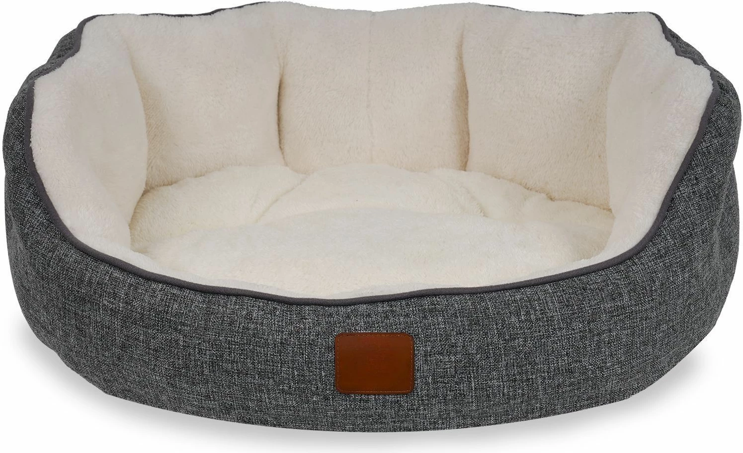 Shtrat për kafshë shtëpiake, Paws & Whiskers, Coco M, gri, bardhë