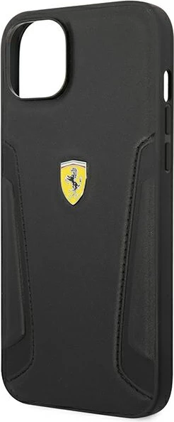 Mbështjellës Ferrari FEHCP14MRBUK për iPhone 14 Plus 6.7", lëkurë, i zi
