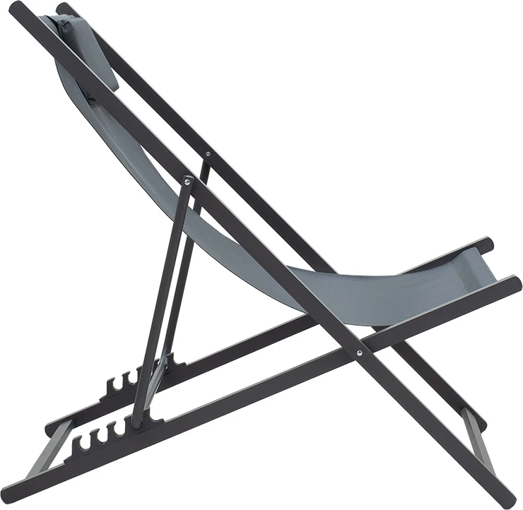 Shezlong profesional Corte, dru panje, alumin, tekstilene, antracit