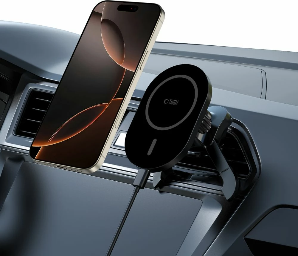 Mbajtës magnetik për veturë Tech-Protect MM15W-V6 me MagSafe, i zi