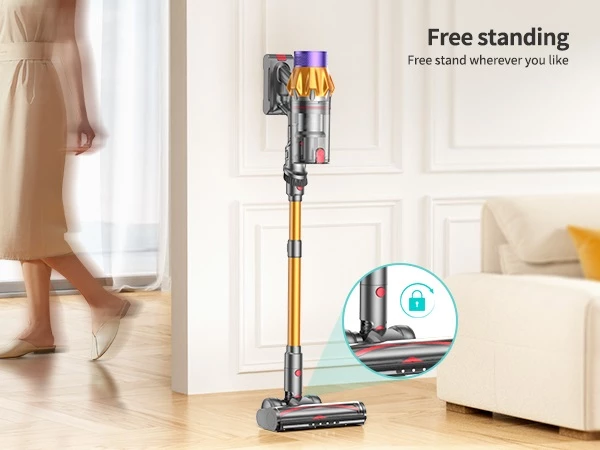 Fshesë elektrike vertikale pa kabllo Honiture X7, 550W, 45.000Pa, 60min, 1.5L, HEPA, ekran LED me prekje, gri/portokalli