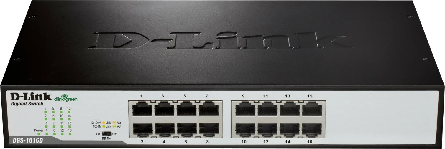Switch D-Link DGS-1016D, 16 porta, Gigabit, rackmount, i zi