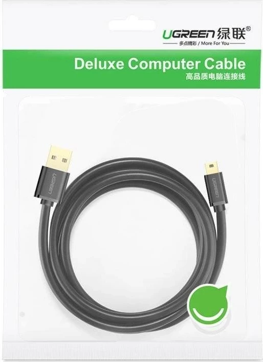 Kabllo USB UGREEN US132, mini-USB, 3m, e zezë