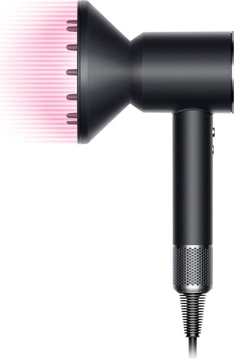 Tharëse flokësh Dyson Supersonic, 1600W, 4 nivele nxehtësie, 3 shpejtësi, koncentrator & difuzer, e zezë/nickel