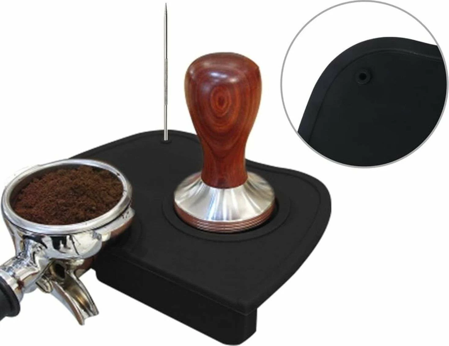 Tapet për shtypje espresso, ngjyrë antracit, Hermia Concept, 18x12cm