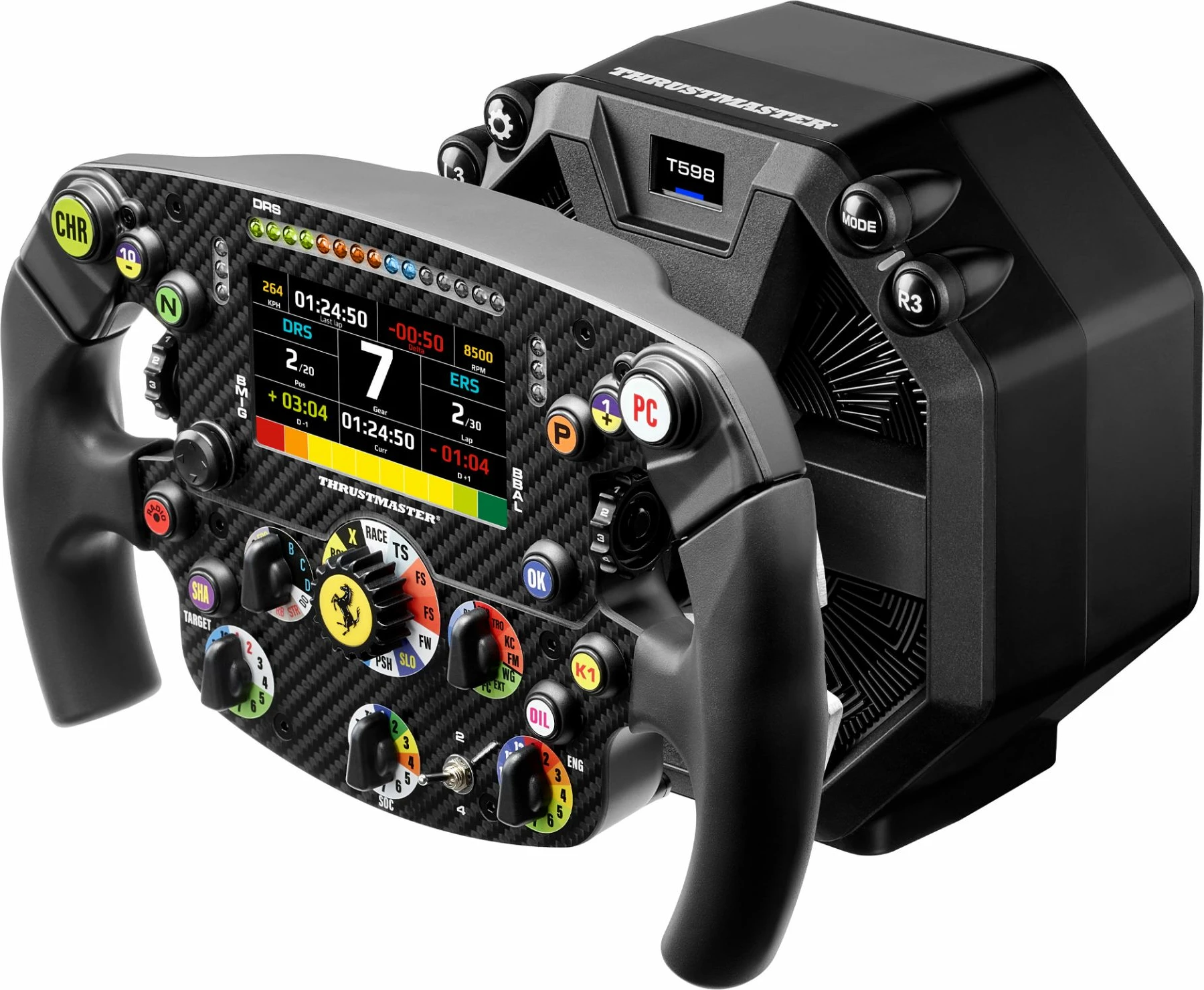 Timon garash, Thrustmaster Ferrari SF-25 Formula Wheel Add-On, ekran LCD 109 mm, kompatibil PS4/PS5/PC