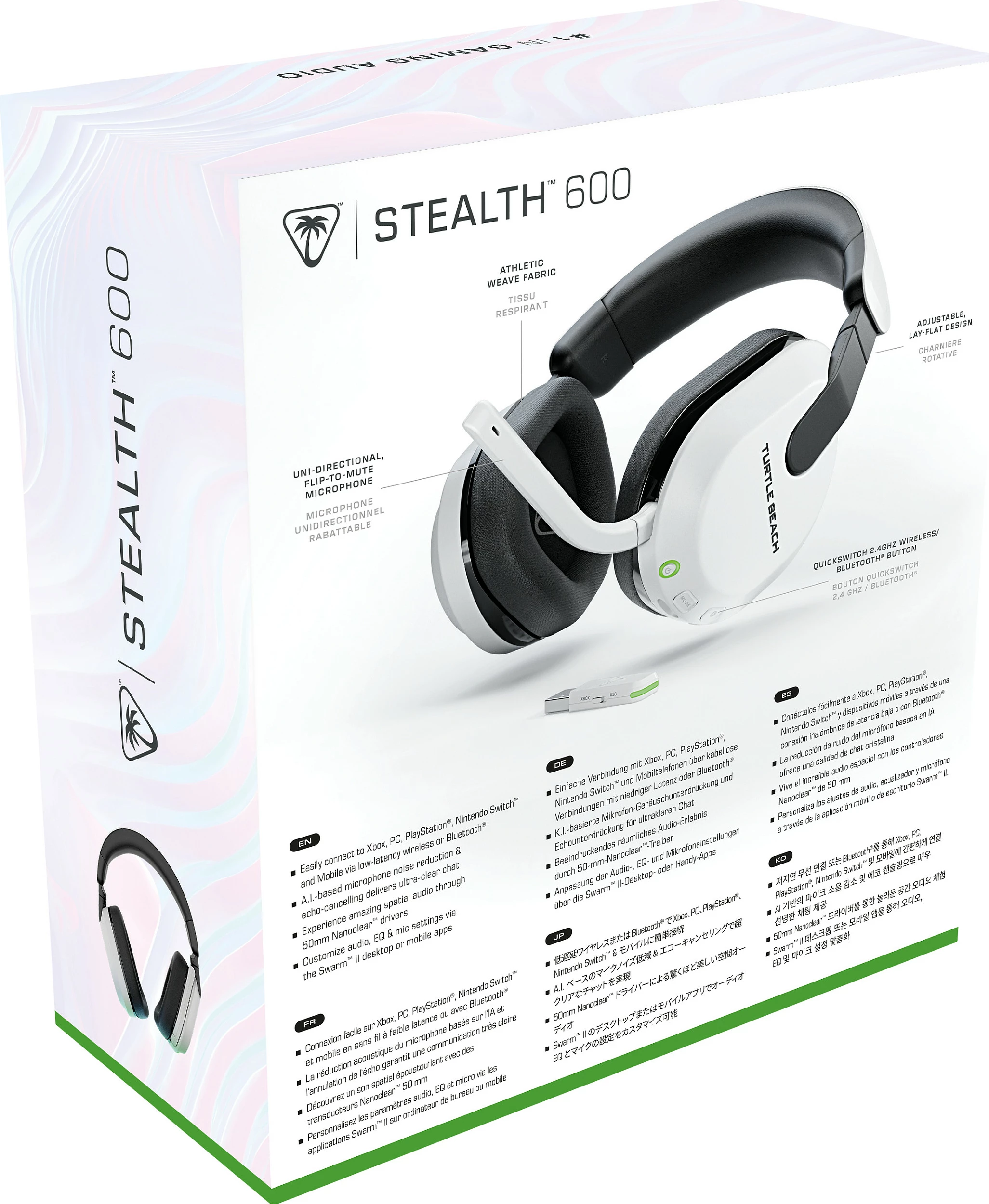 Kufje gaming Turtle Beach Stealth 600 Gen 3, wireless, për Xbox, 80 orë bateri, bardhë