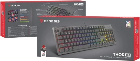 Tastierë Genesis Thor 303, RGB, e zezë