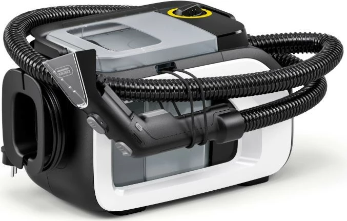 Pastrues me ujë dhe tharje Karcher SE 3 Compact, 1.7L, 500W, zi/bardhë