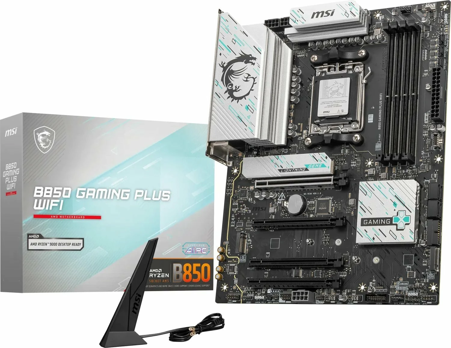 Pllakë amë MSI B850 GAMING PLUS WIFI, AM5, ATX, DDR5 deri 256GB, Wi‑Fi 7, 5G LAN, PCIe 5.0