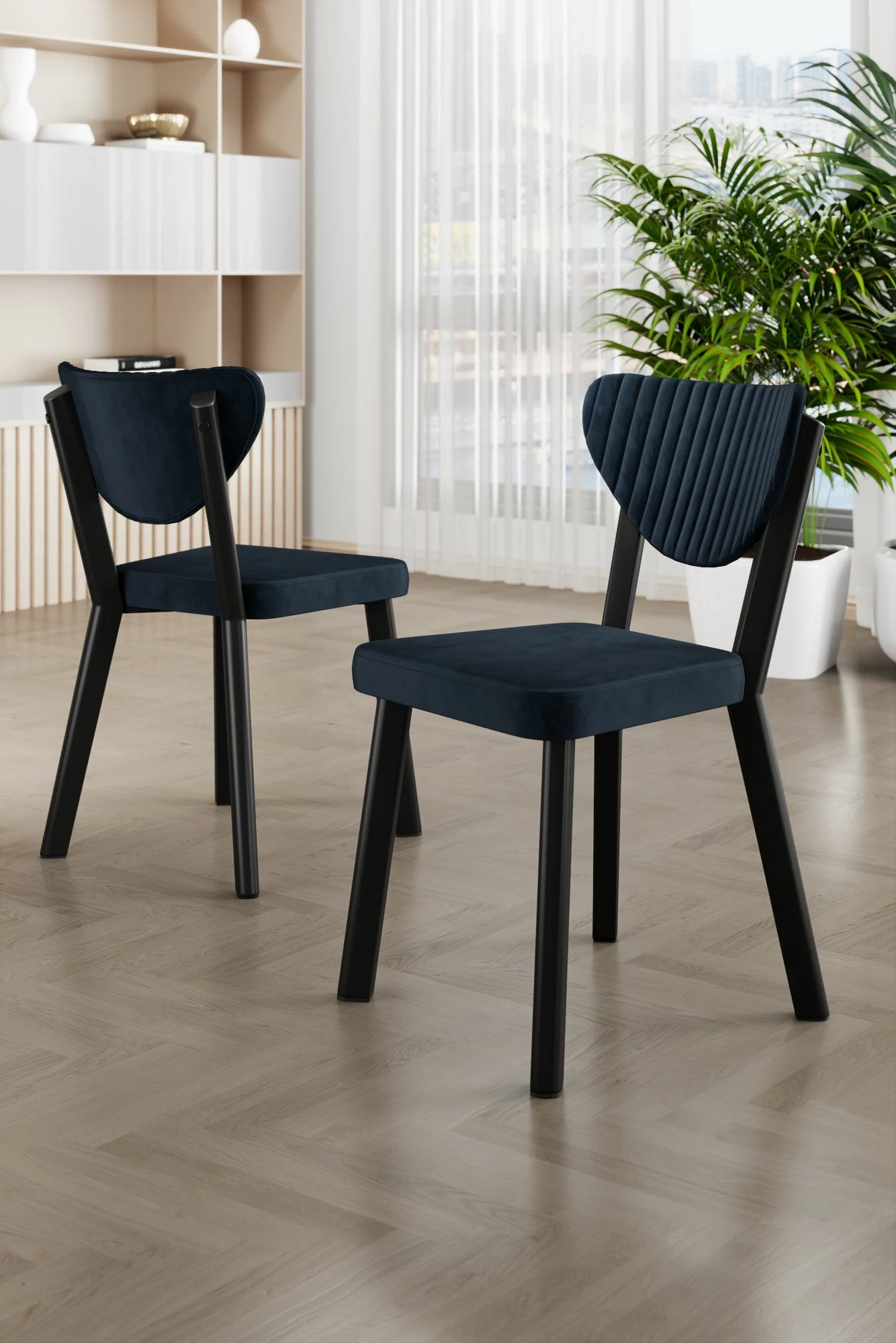 Set karrigesh (6 copë), Hanah Home, Arfe, antracit, e zezë