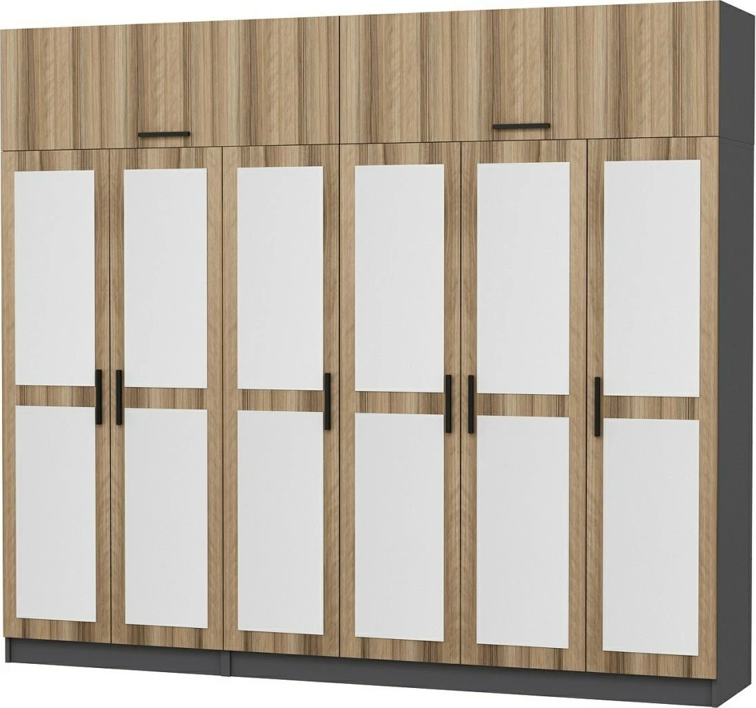 Dollap për rroba, ngjyrë arrë dhe antracit, Skye Decor - 5215