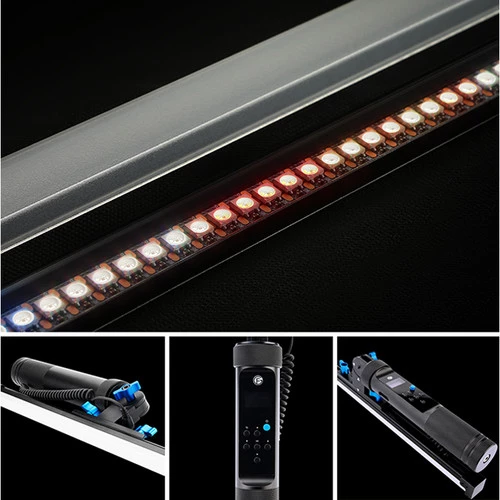 Shkop drite LED Fotorgear Magilight GH-02, 144 RGB LED, 800 lm, 100 cm, IPX4, bateri të rikarikueshme, e zezë