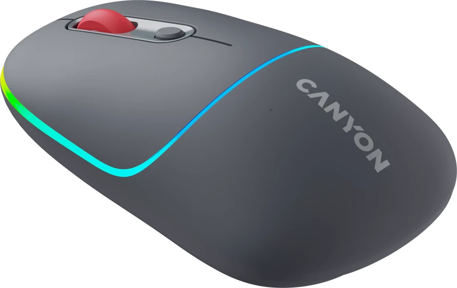 Maus CANYON MW-22 2në1 Bluetooth/2.4GHz, DPI 800-1600, RGB, me rimbushje, gri e errët