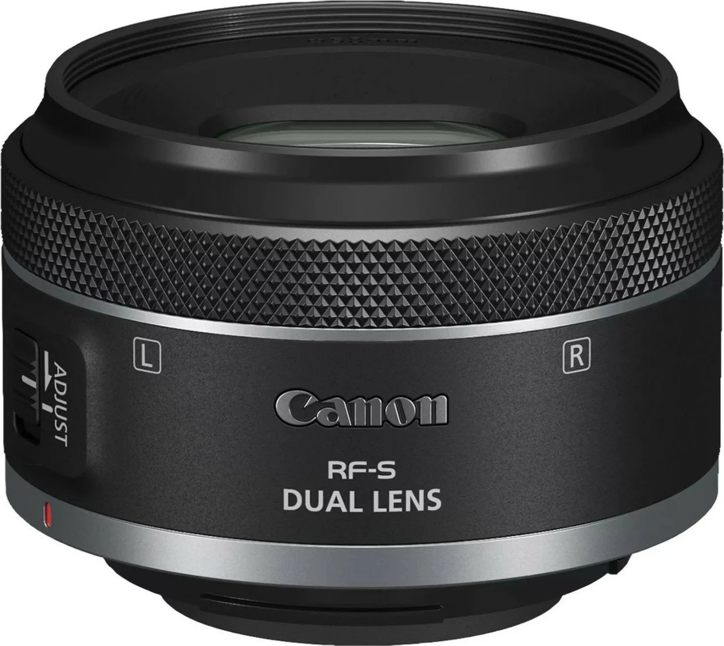 Lentë Canon RF-S 7.8mm F4 STM DUAL, e zezë