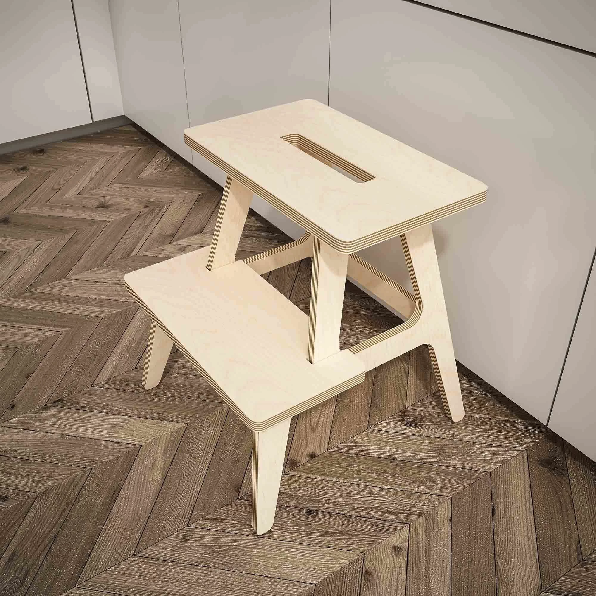 Shkallë druri për shtëpi, ngjyrë natyrale, Skye Decor, CPT3001-47