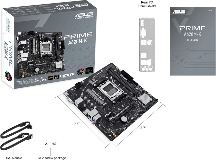 Pllakë amë ASUS PRIME A620M-K, Socket AM5, micro ATX