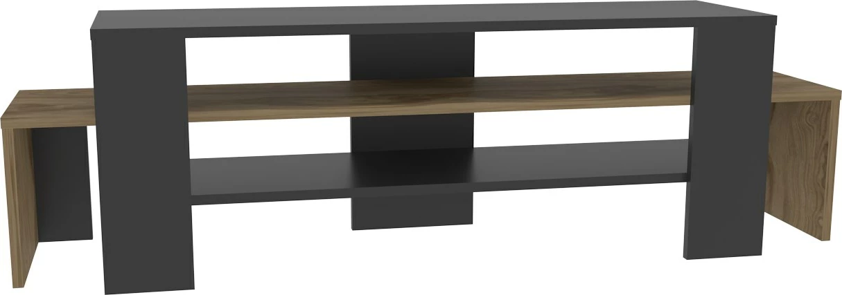 Komodë TV Lenora, Skye Decor, ngjyrë e zezë dhe lis