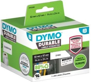 Etiketa adrese DYMO LW Durable 2112289, 32 x 57 mm, 1 x 800 etiketa, bardhë
