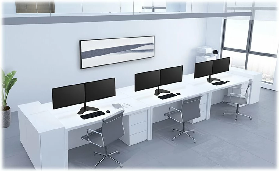 Mbajtës tavoline për dy monitorë Neomounts FPMA-D550DDBLACK, 10-32", i zi