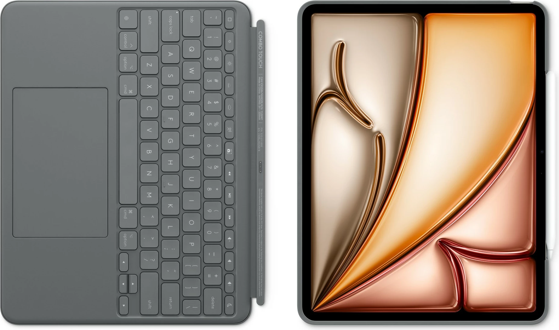 Tastierë me trackpad Logitech për Apple iPad Air 13 M2, QWERTY, anglisht, gri