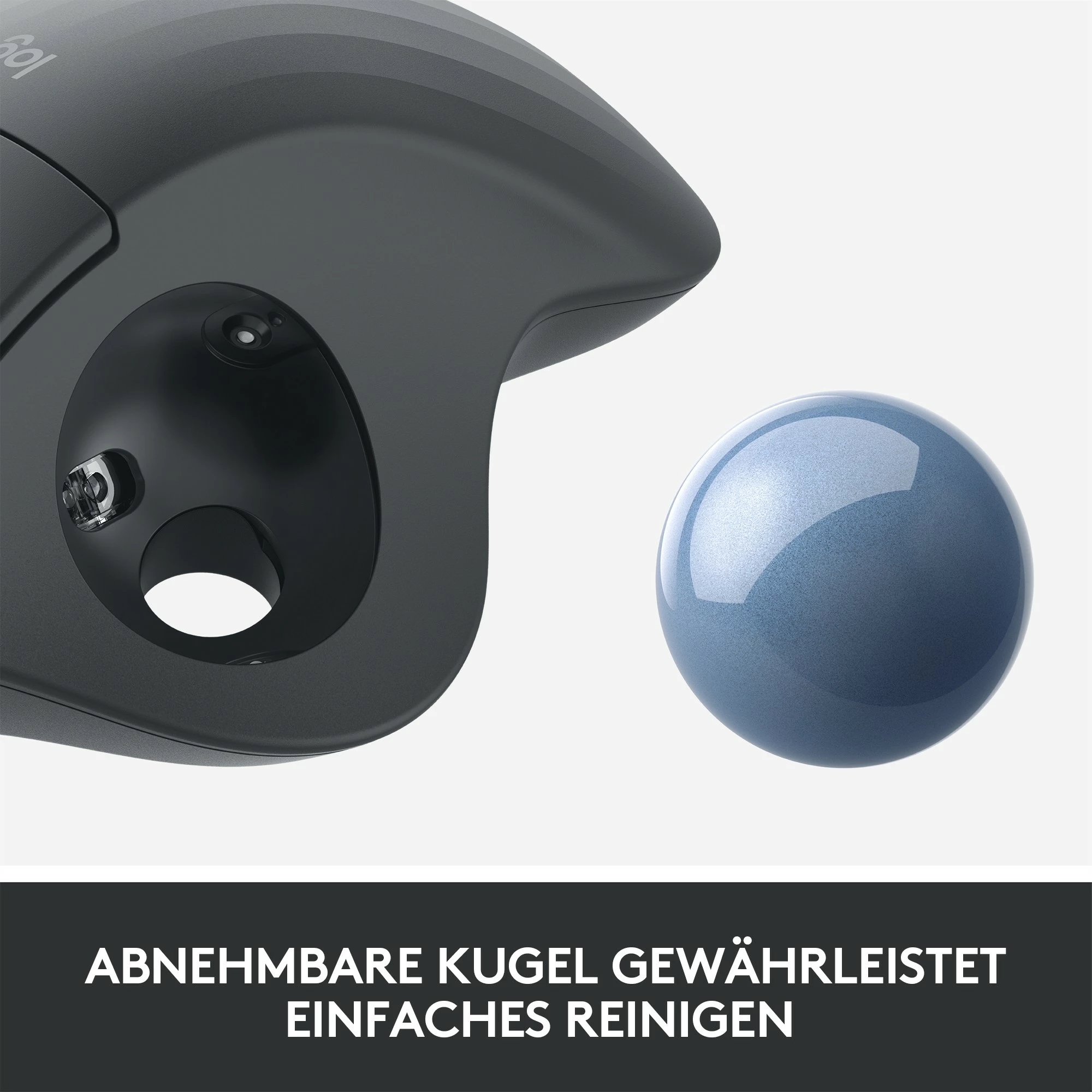 Maus Logitech ERGO M575 Wireless Trackball, 2000 DPI, Grafit