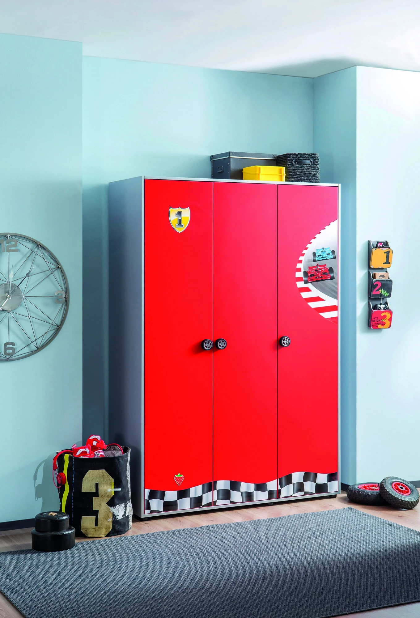 Dollap Race Cup me 3 dyer, Skye Decor, shumëngjyrësh