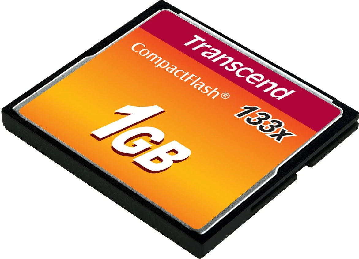 Kartë CompactFlash Transcend 1GB 133x, e zezë