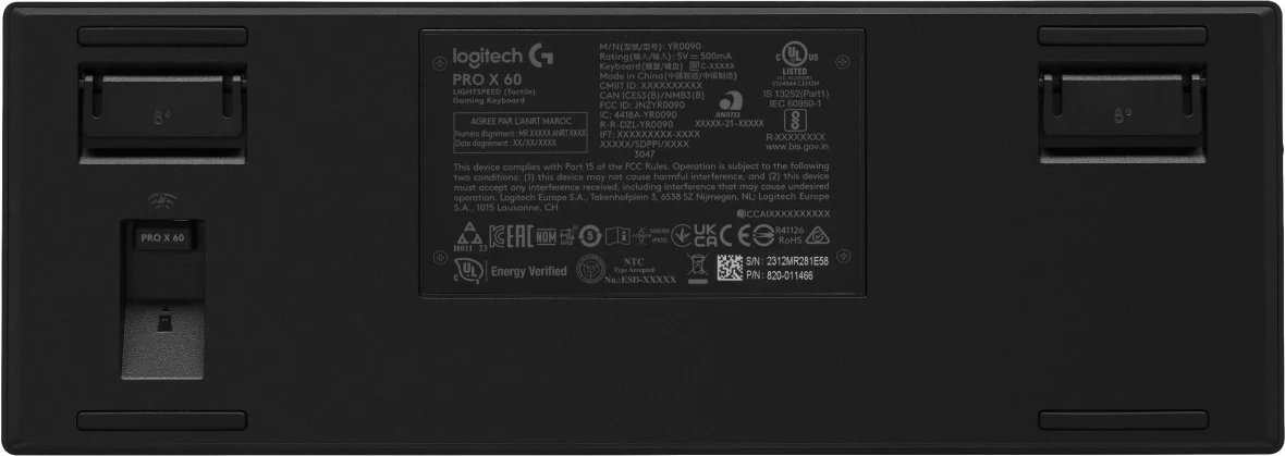Tastierë gaming Logitech PRO X 60 TKL LIGHTSPEED, wireless, e zezë