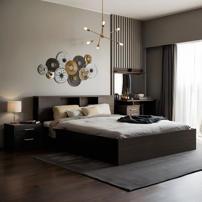 Krevat dopio Olympus, ngjyrë wenge, 160x200