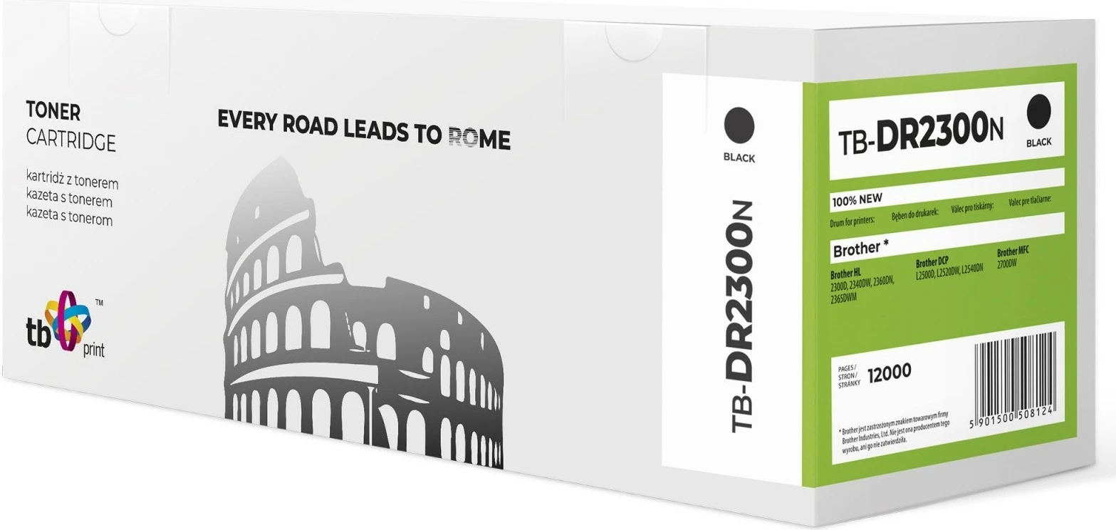 Drum TB Print TB-DR2300N për Brother, 12000 faqe, i zi