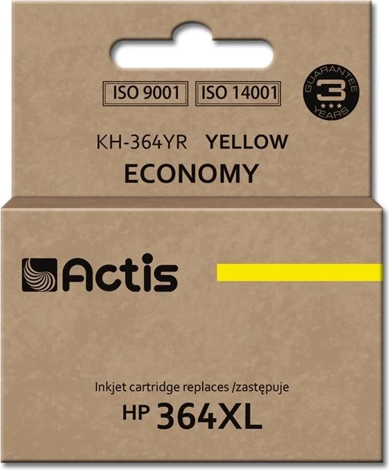 Bojë zëvendësese Actis KH-364YR ink për HP 364XL CB325EE,12ml, e verdhë